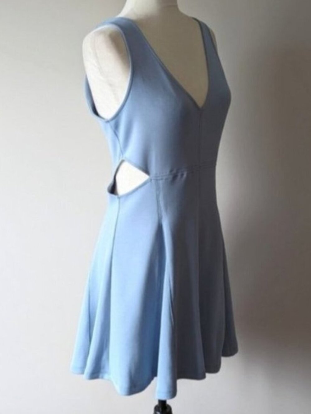 OGL side cut out v-neck sleeveless skater dress